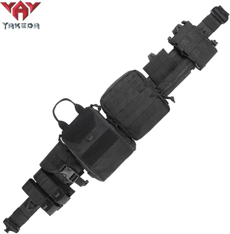 Molle Battle Belt Molle Combat Belt Tactical Combat Airsoft Heavy Duty Belt with Pouches 8-in-1 Molle Battle Belt Molle Combat Belt Tactical Combat Airsoft Heavy Duty Belt with Pouches 8-in-1