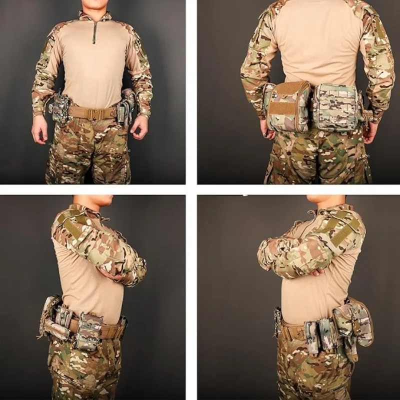 Molle Battle Belt Molle Combat Belt Tactical Combat Airsoft Heavy Duty Belt with Pouches 8-in-1 Molle Battle Belt Molle Combat Belt Tactical Combat Airsoft Heavy Duty Belt with Pouches 8-in-1