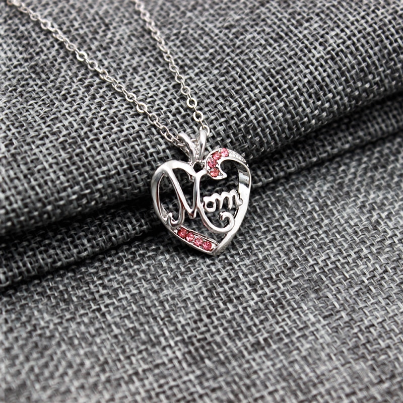 Mom Pendant Necklace Mother's Bday Gift