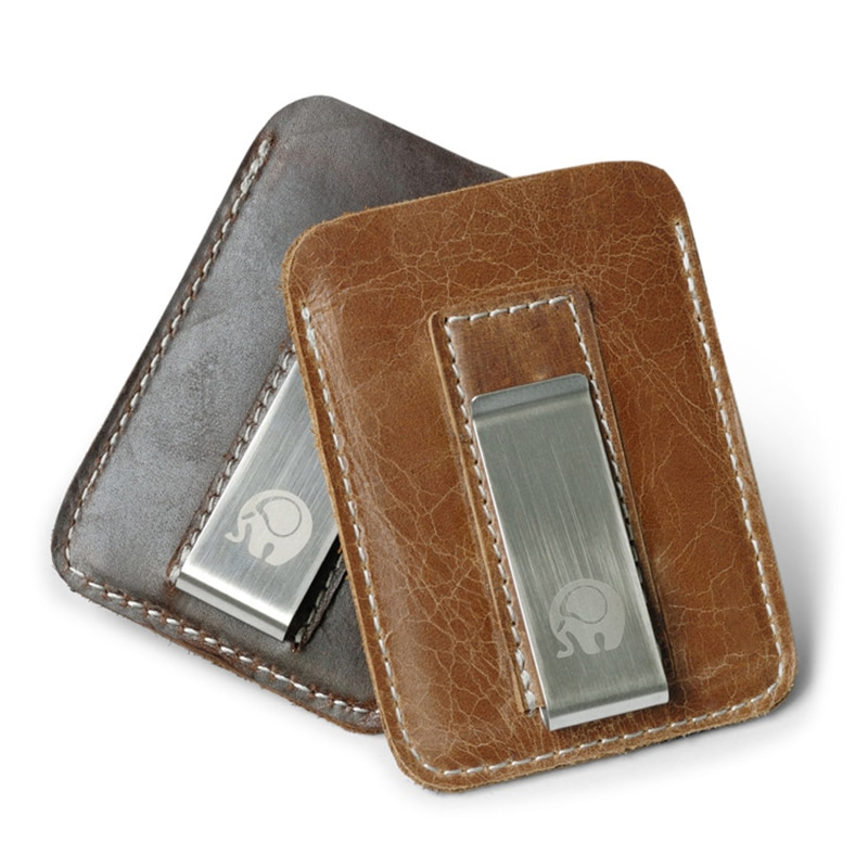 Money Clip Card Holder Genuine Leather Money Clip Card Holder Genuine Leather