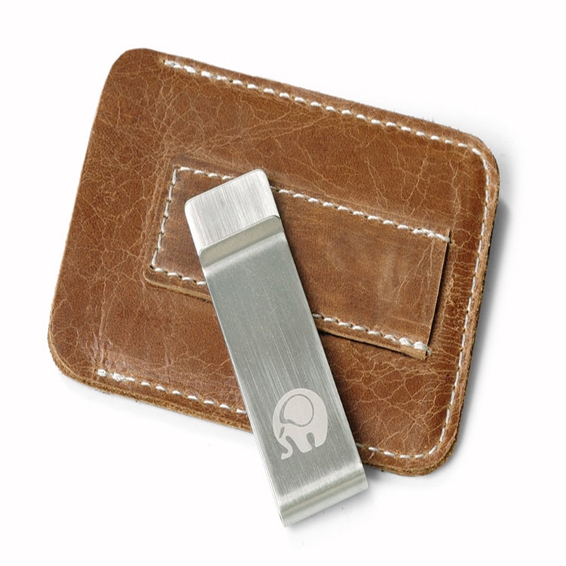 Money Clip Card Holder Genuine Leather Money Clip Card Holder Genuine Leather