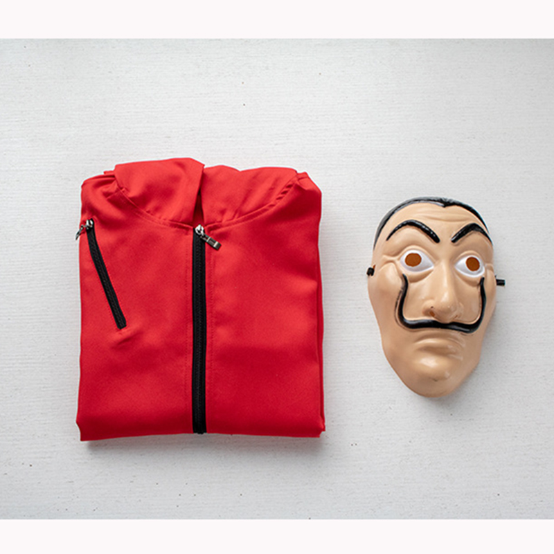 Money Heist Costume Jumpsuit Mask and Glove Money Heist Costume Jumpsuit Mask and Glove
