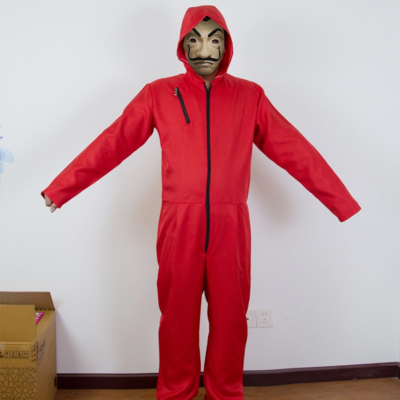Money Heist Costume Jumpsuit Mask and Glove Money Heist Costume Jumpsuit Mask and Glove
