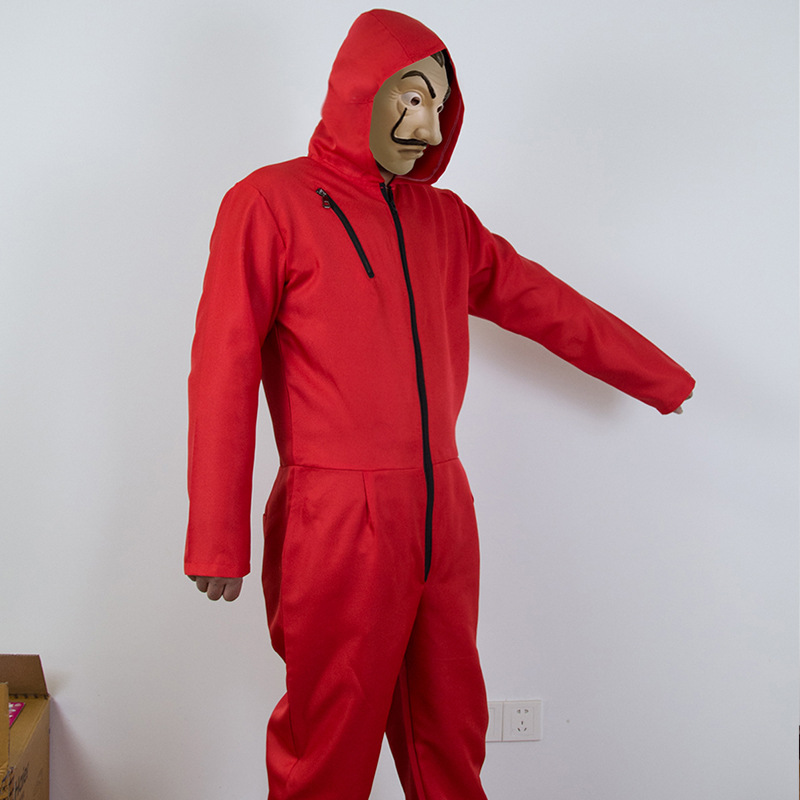 Money Heist Costume Jumpsuit Mask and Glove Money Heist Costume Jumpsuit Mask and Glove