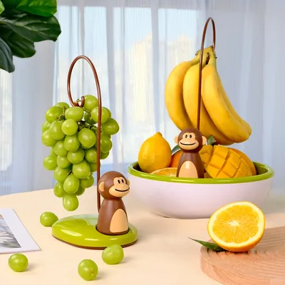 Monkey Banana Holder with Basket Monkey Banana Holder with Basket