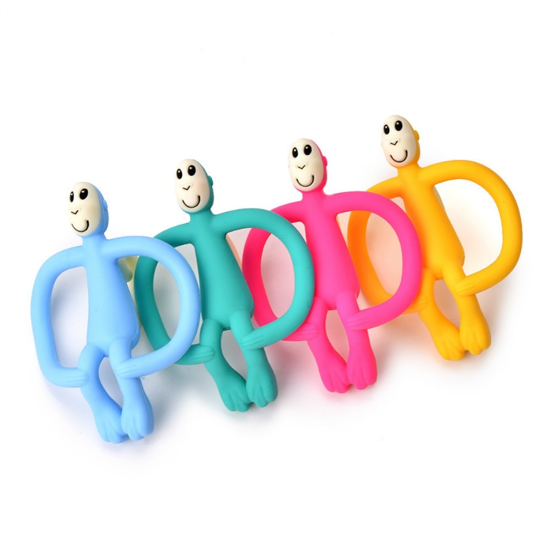 Monkey Teether Soft Silicone Baby Toy Monkey Teether Soft Silicone Baby Toy