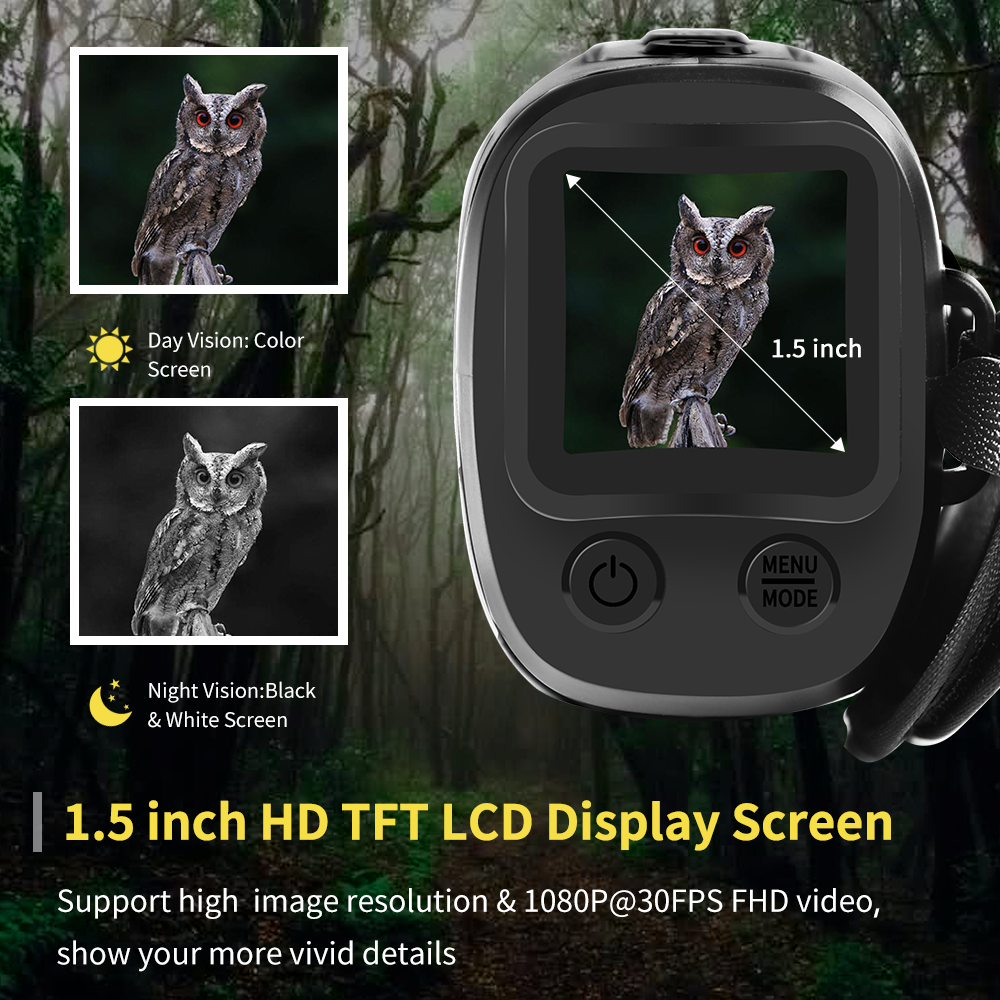 Monocular Night Vision Device 1080P HD Infrared 5x Digital Zoom Hunting Telescope Outdoor Day Night Dual Use 100%