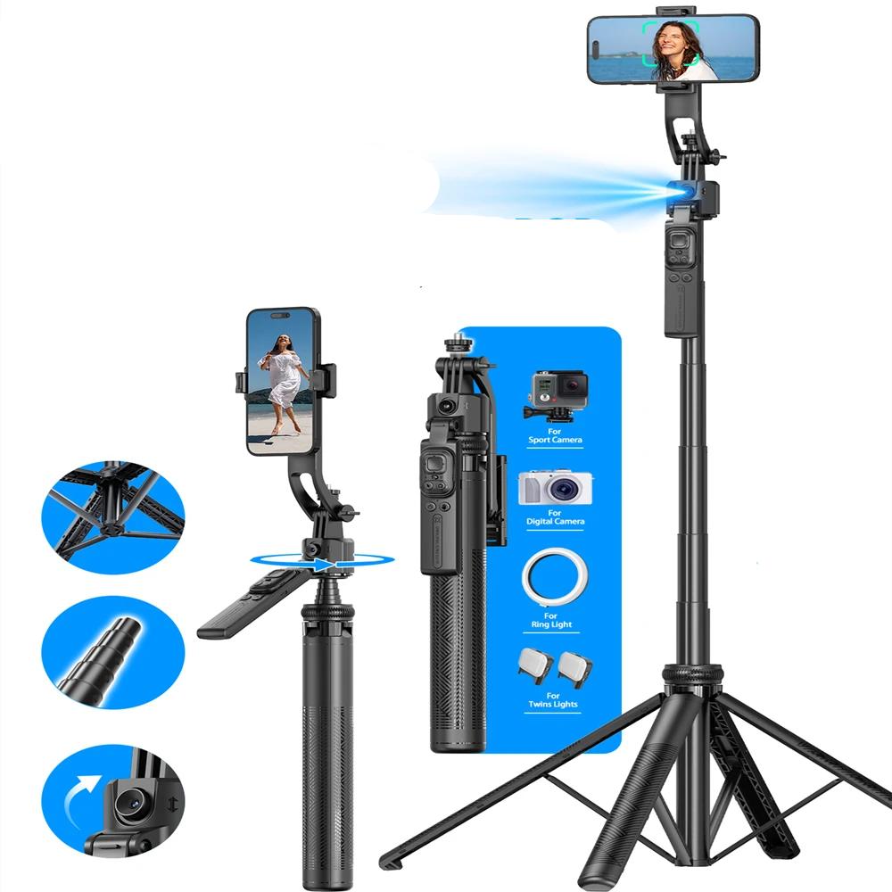 Monopod 360° Auto-Rotation AI Tracking Shooting Tripod Bluetooth Shutter Fill Light For Phone Holder Wireless Selfie Monopod 360° Auto-Rotation AI Tracking Shooting Tripod Bluetooth Shutter Fill Light For Phone Holder Wireless Selfie
