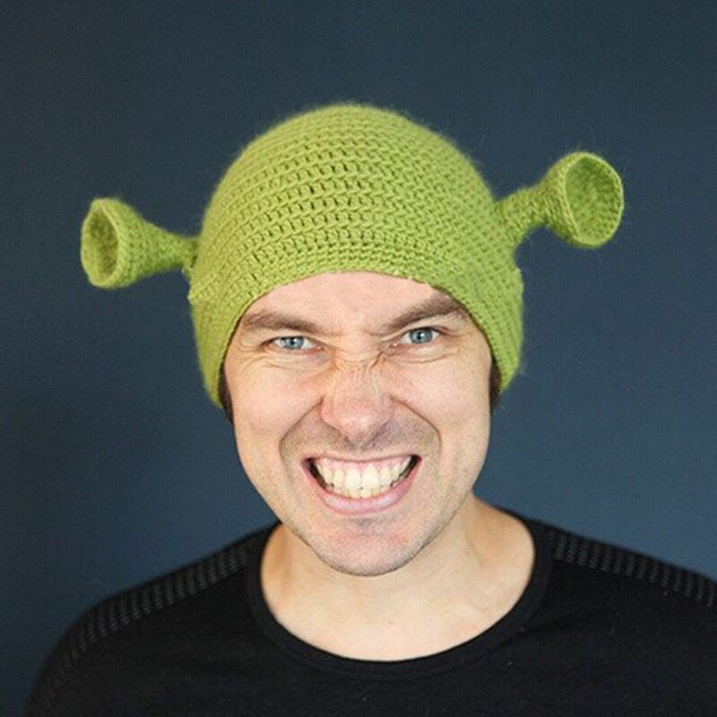 Monster Hat Wool Winter Knitted Hats Green Party Funny Beanie Skullies Cap Pure Handmade Monster Hat Wool Winter Knitted Hats Green Party Funny Beanie Skullies Cap Pure Handmade