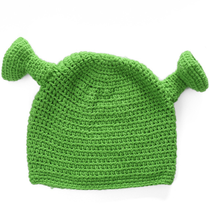 Monster Hat Wool Winter Knitted Hats Green Party Funny Beanie Skullies Cap Pure Handmade Monster Hat Wool Winter Knitted Hats Green Party Funny Beanie Skullies Cap Pure Handmade