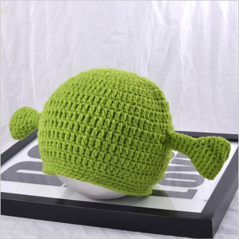 Monster Hat Wool Winter Knitted Hats Green Party Funny Beanie Skullies Cap Pure Handmade Monster Hat Wool Winter Knitted Hats Green Party Funny Beanie Skullies Cap Pure Handmade