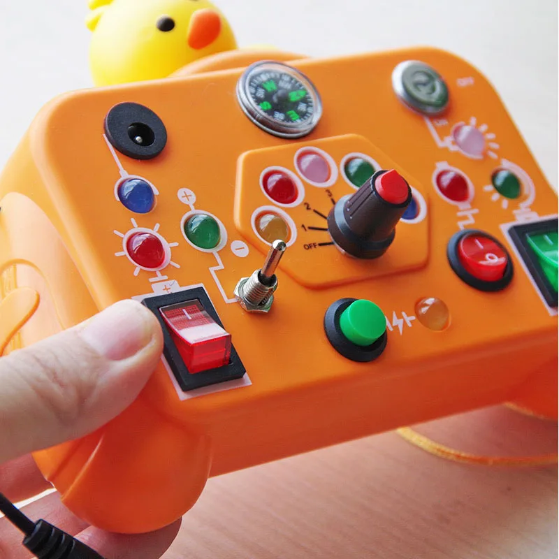 Montessori Busy Board Sensory Toys Cartoon with LED Light Switch Control Board Travel Activities Children Game for 2-4 Montessori Busy Board Sensory Toys Cartoon with LED Light Switch Control Board Travel Activities Children Game for 2-4