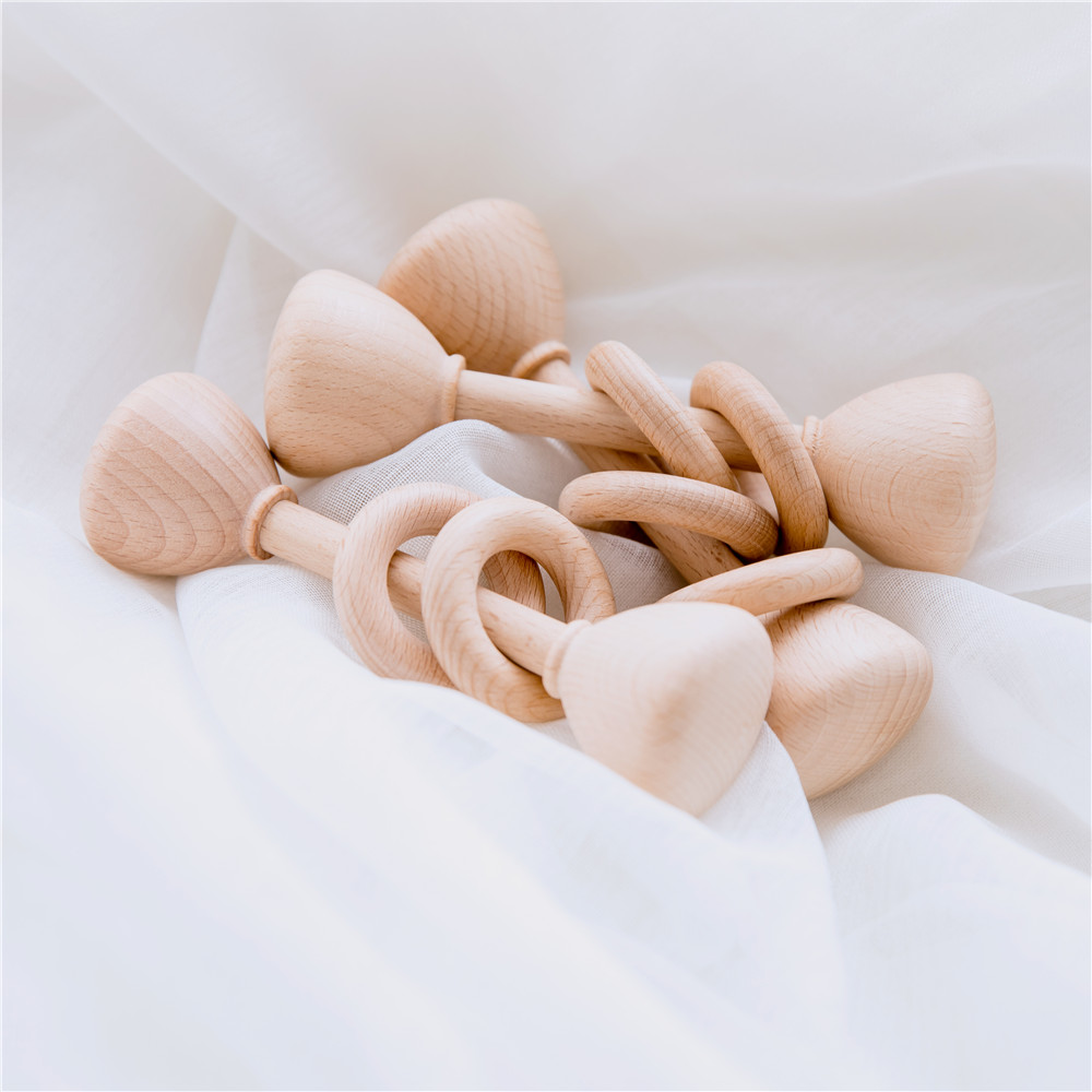 Montessori Natural Wooden Rattle