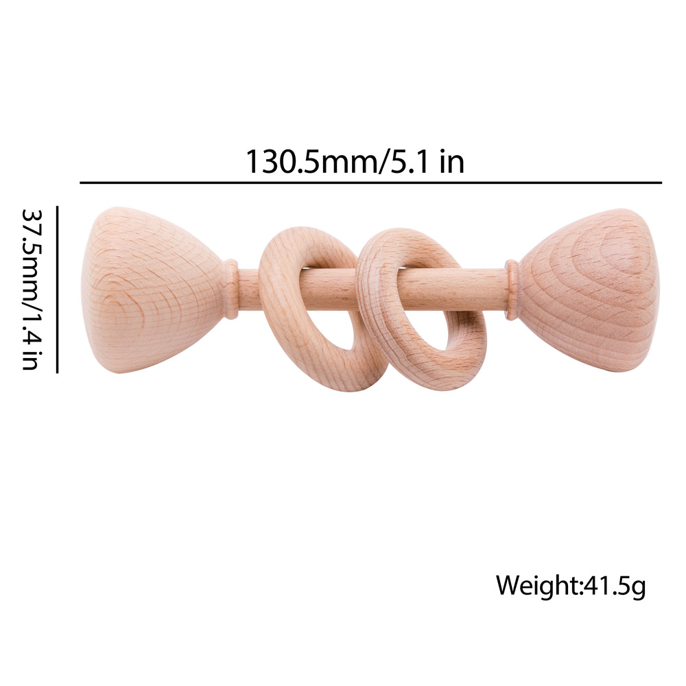 Montessori Natural Wooden Rattle