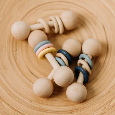 Montessori Rattle Wooden Baby Toy Montessori Rattle Wooden Baby Toy