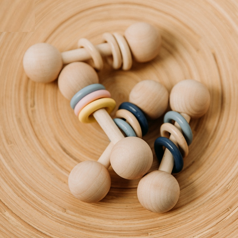 Montessori Rattle Wooden Baby Toy Montessori Rattle Wooden Baby Toy