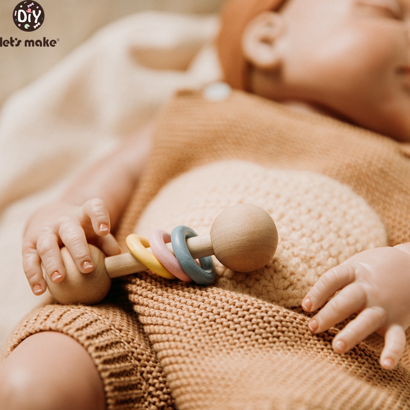 Montessori Rattle Wooden Baby Toy Montessori Rattle Wooden Baby Toy
