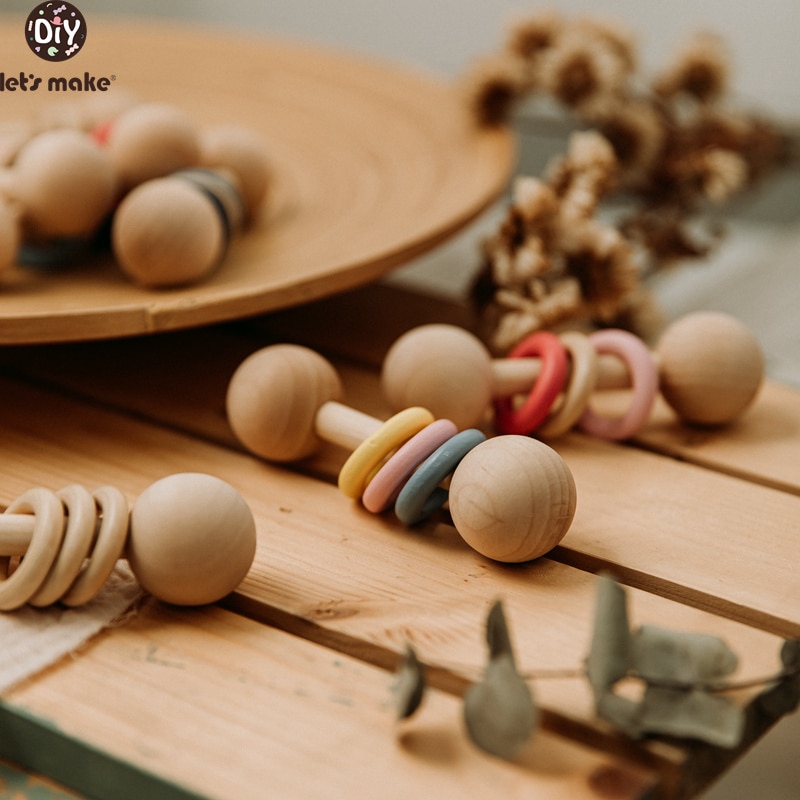 Montessori Rattle Wooden Baby Toy Montessori Rattle Wooden Baby Toy