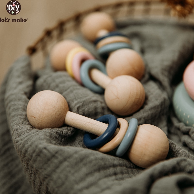 Montessori Rattle Wooden Baby Toy Montessori Rattle Wooden Baby Toy