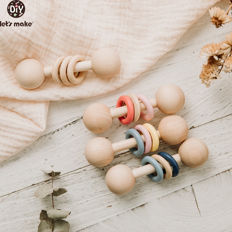 Montessori Rattle Wooden Baby Toy Montessori Rattle Wooden Baby Toy