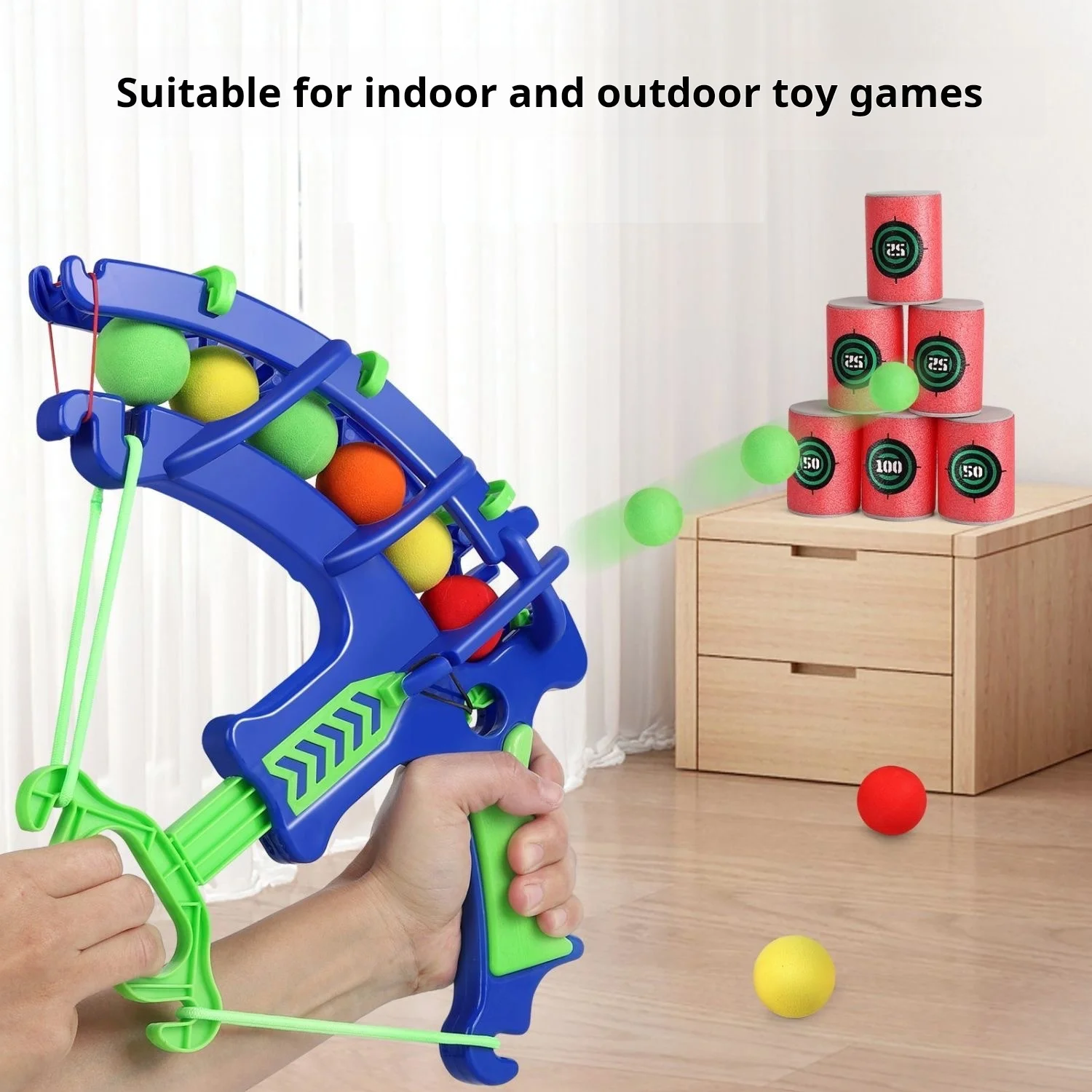 Montessori Throw Sport Slingshot Target Sticky Ball Dartboard Basketball Board Games Educational Children's Outdoor