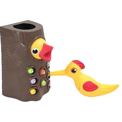 Montessori Toddler Toy Magnetic Woodpecker Catching Worms and Feeding Game Toys Set Fine Motor Skill Preschool Toys For