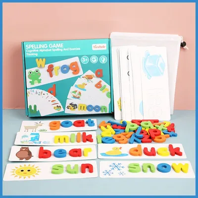 Montessori Wooden Spelling Game Set Montessori Wooden Spelling Game Set