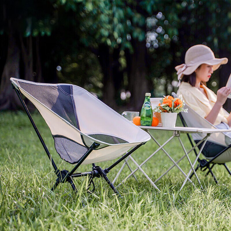 Moon Chair Detachable Portable Foldable Outdoor Camping Chair Beach Fishing Chair Lightweight Easy to Carry Travel
