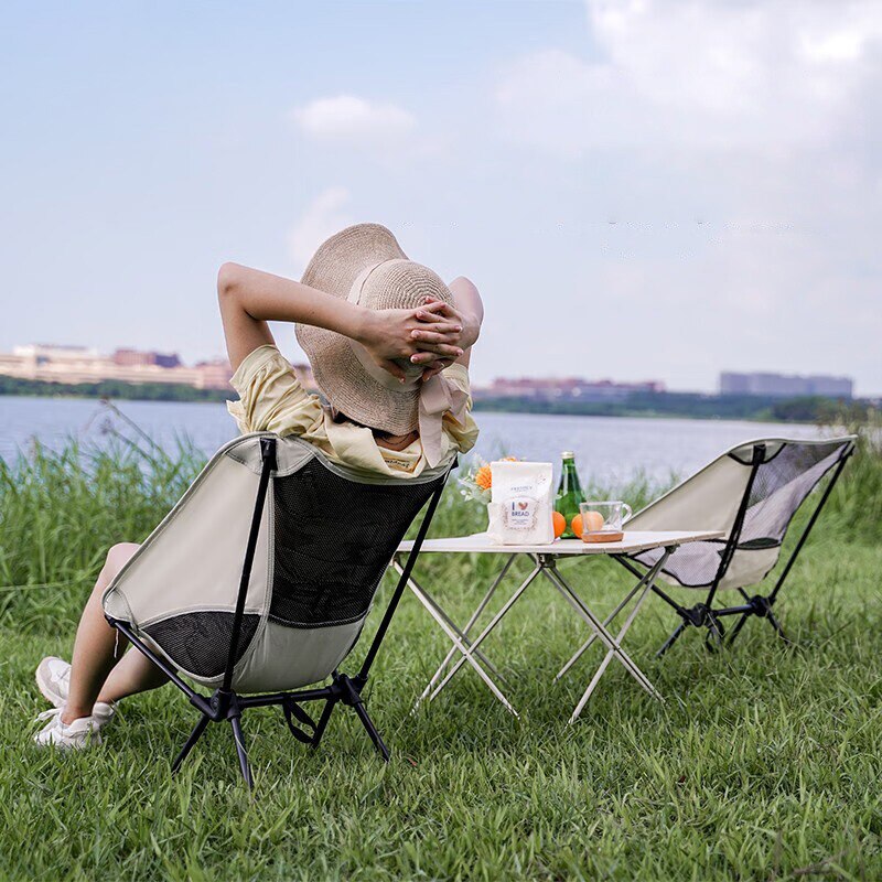 Moon Chair Detachable Portable Foldable Outdoor Camping Chair Beach Fishing Chair Lightweight Easy to Carry Travel
