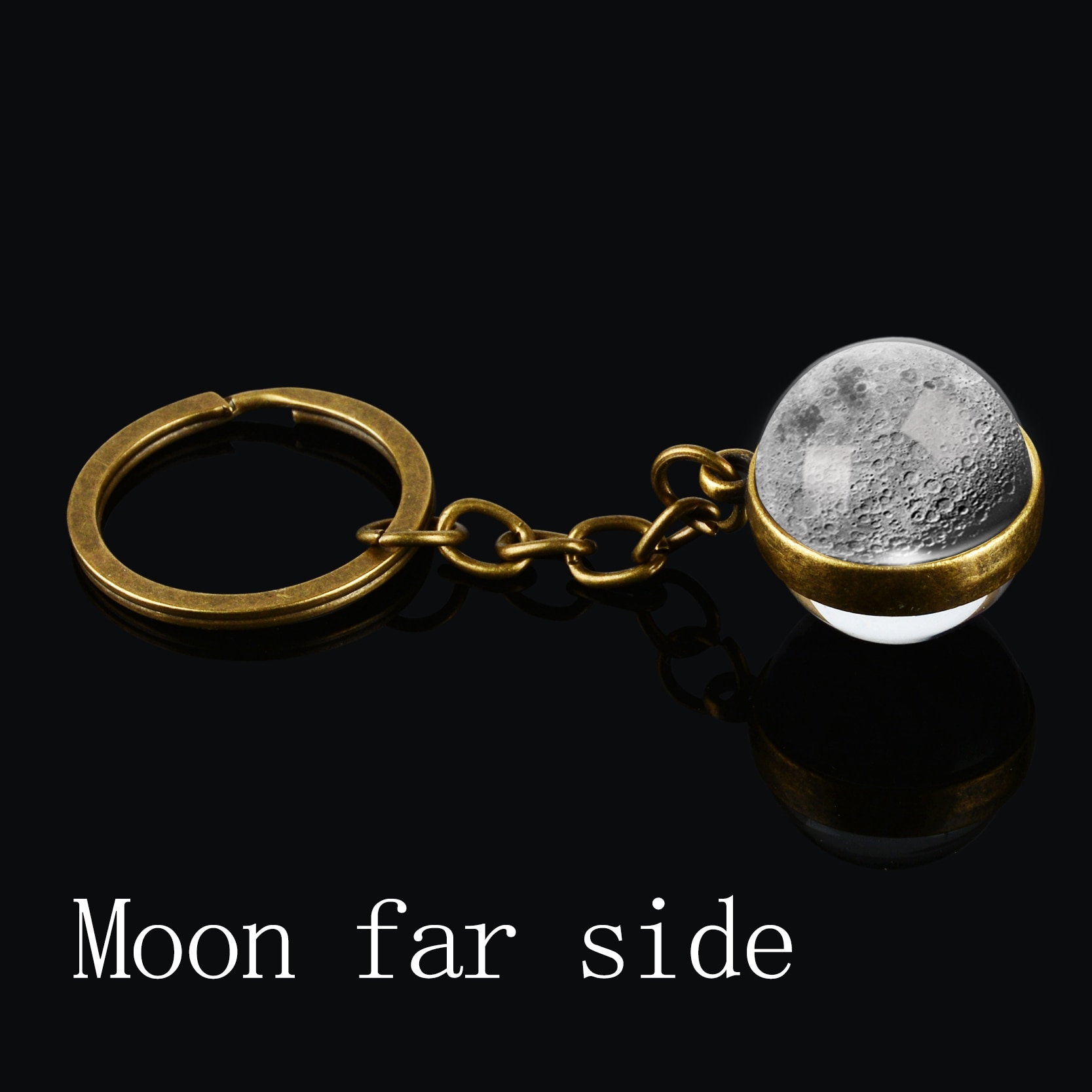 Moon Keychain with Phases of the Moon Image Moon Keychain with Phases of the Moon Image