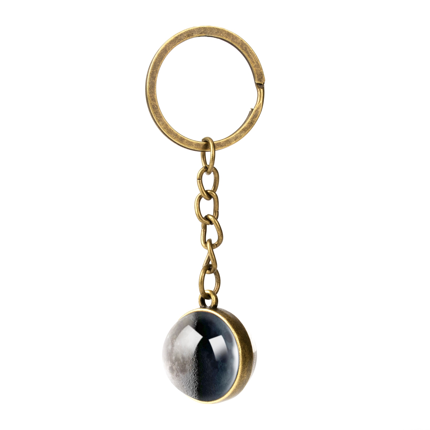 Moon Keychain with Phases of the Moon Image Moon Keychain with Phases of the Moon Image