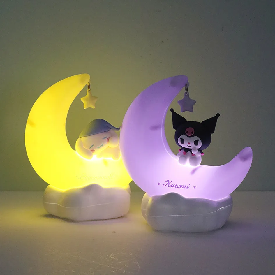 Moon LED Light Anime Kuromi Cinnamonroll Kawaii Accessories Ornament Beauty Bedroom Night Lights Bedside Lamp Decoration Moon LED Light Anime Kuromi Cinnamonroll Kawaii Accessories Ornament Beauty Bedroom Night Lights Bedside Lamp Decoration