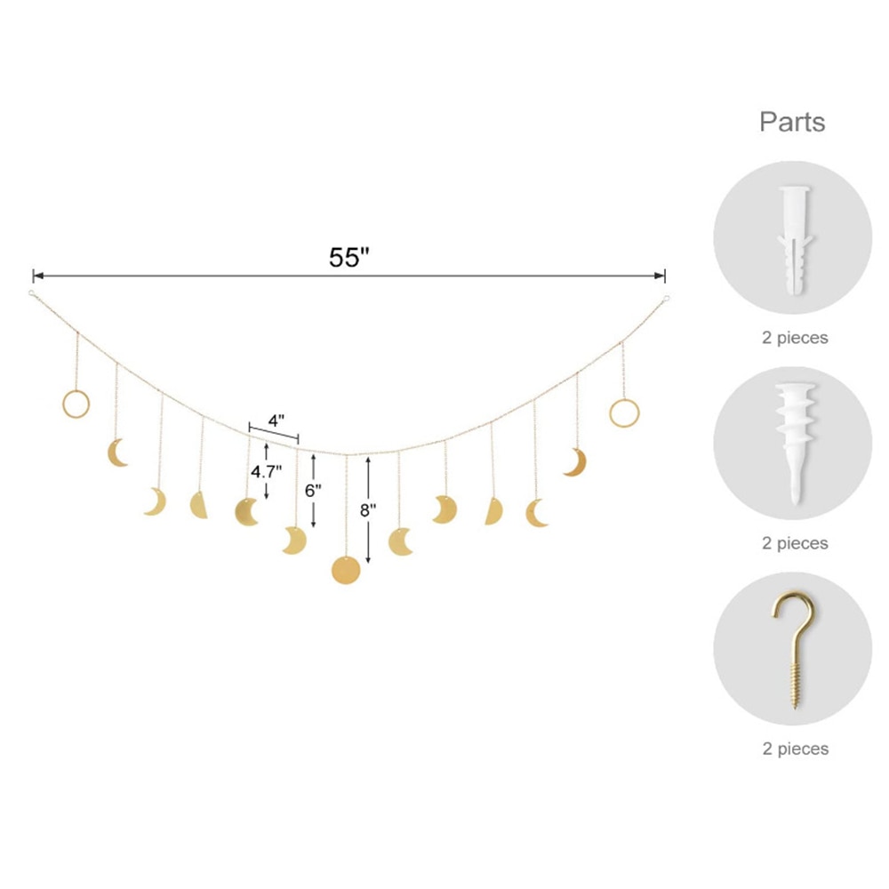 Moon Phase Decor Hanging Ornament Moon Phase Decor Hanging Ornament