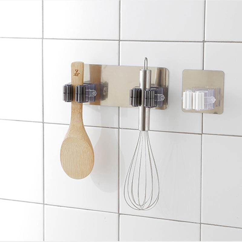 Mop and Broom Wall Holder (4 pcs)