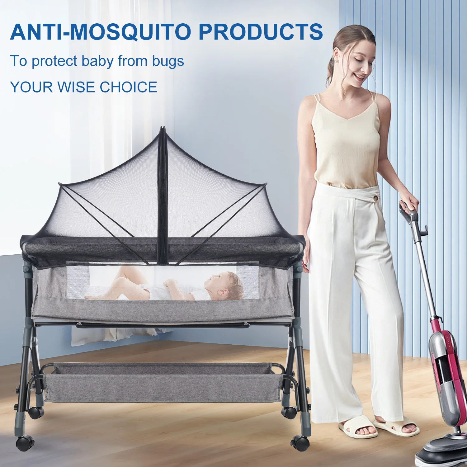 Mosquito Net for Baby Bed Four Seasons Universal Newborn Baby Removable Portable Ventilate Foldable Encrypted Crib Mosquito Net for Baby Bed Four Seasons Universal Newborn Baby Removable Portable Ventilate Foldable Encrypted Crib