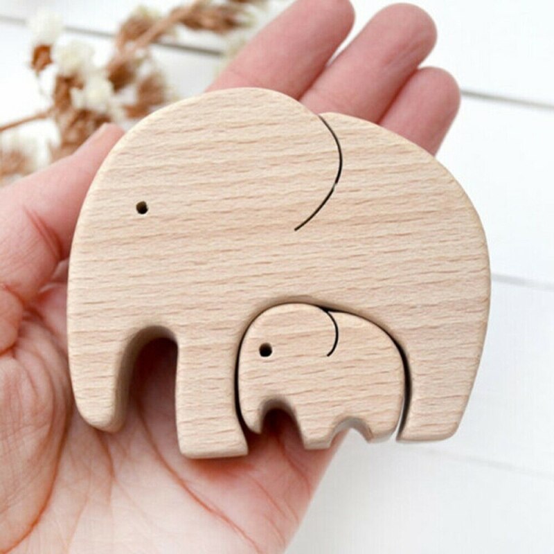 Mother and Child Wood Elephant Puzzle