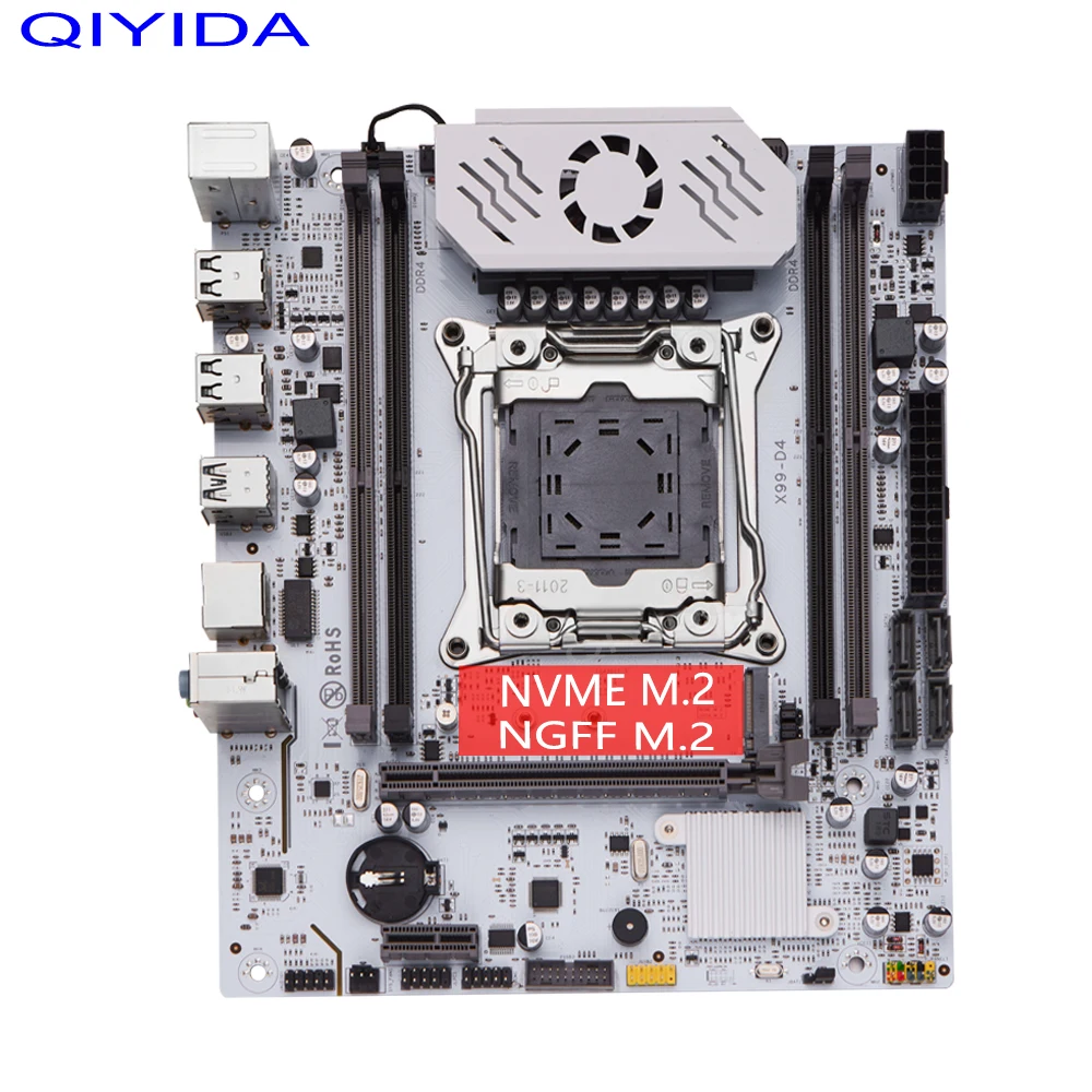 Motherboard D4 LGA 2011 3 with M.2 slot Support X99 C612chip DDR4 Memory SATA3.0 USB3.0 PCI16X