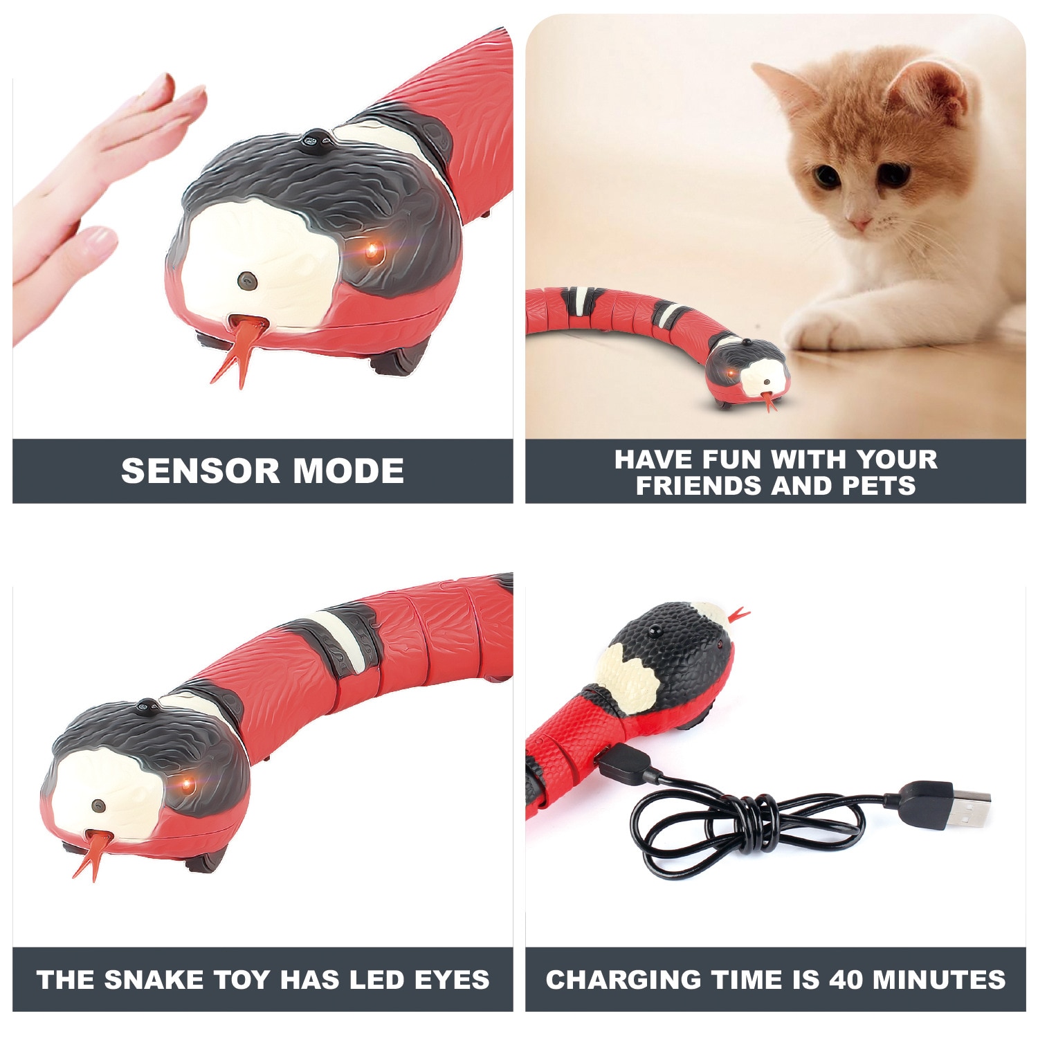 Motion Sensing Cat Toy Snake Motion Sensing Cat Toy Snake