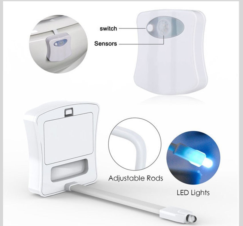 Motion Sensor Bathroom Light 16 Colors Lamp Motion Sensor Bathroom Light 16 Colors Lamp