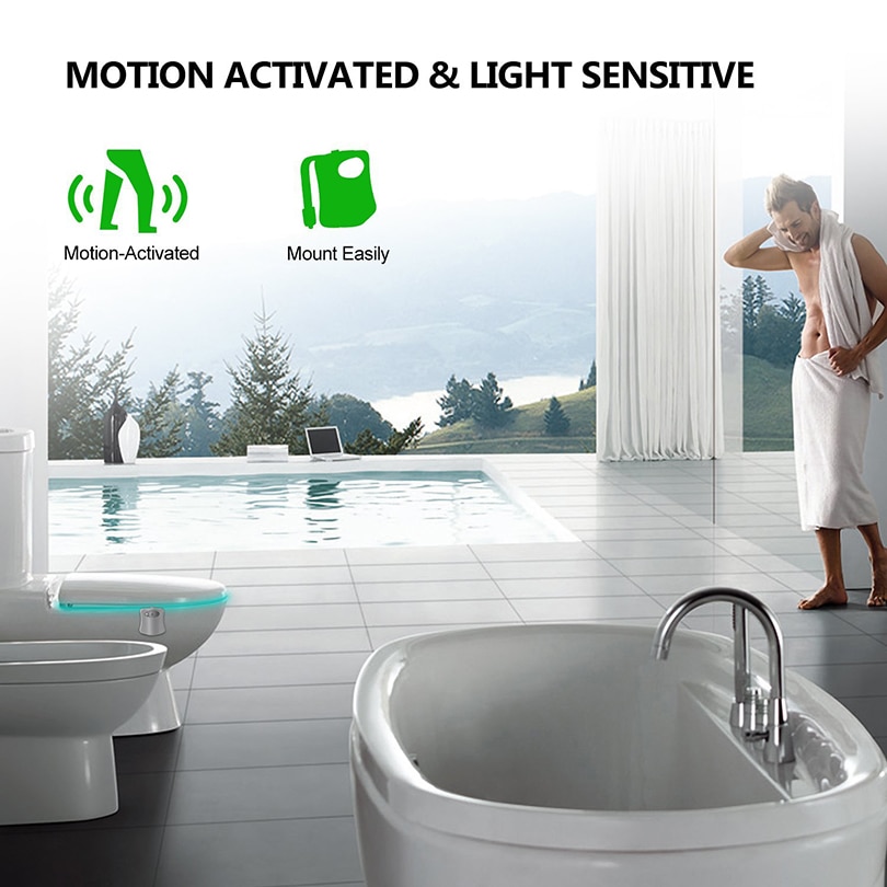 Motion Sensor Toilet Seat Night Light