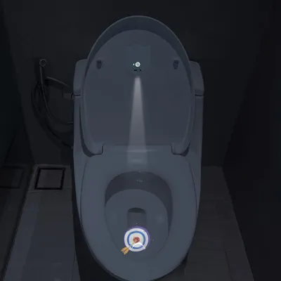 Motion Sensor Toilet Target Light – LED Aiming Projection Lamp for Men & Kids