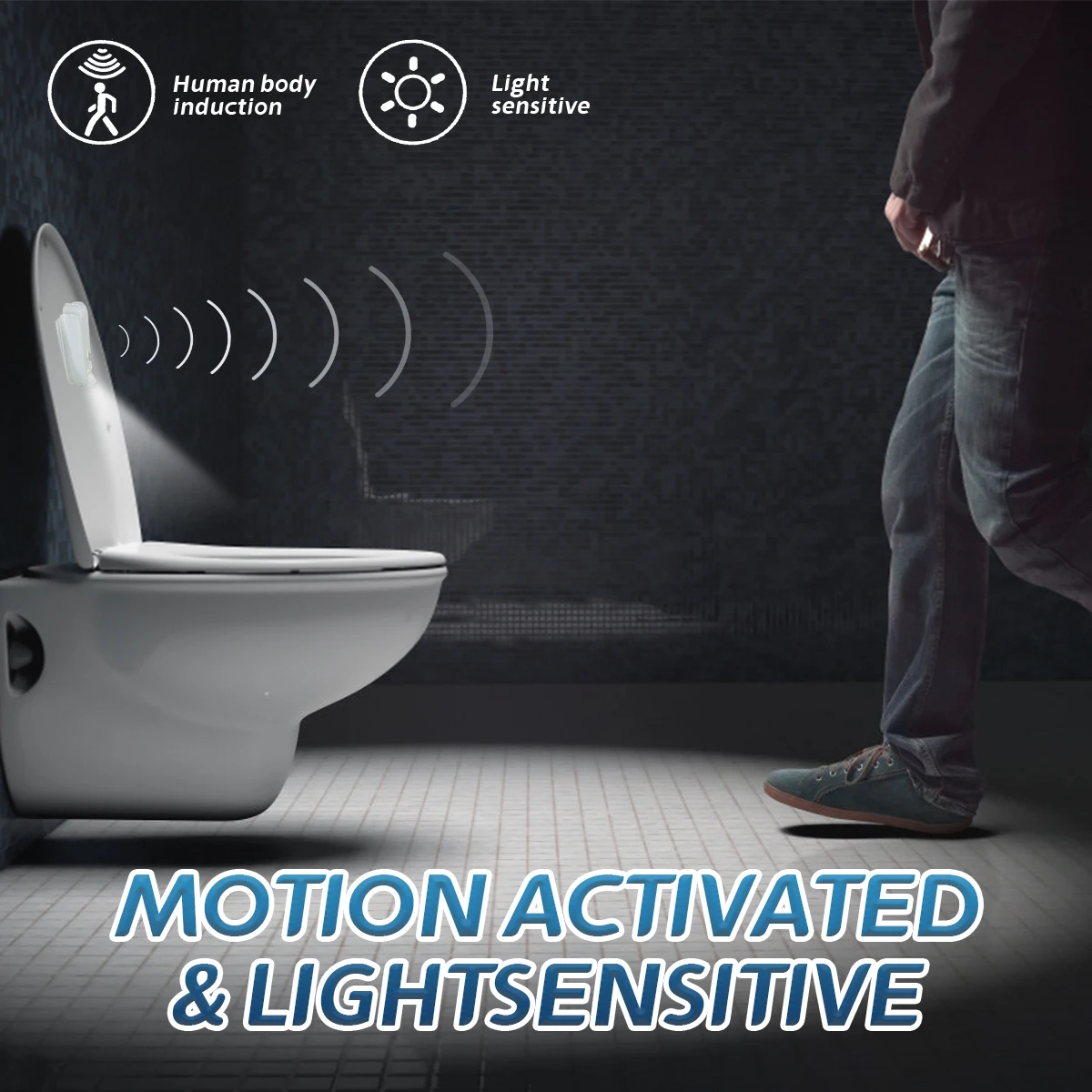 Motion Sensor Toilet Target Light – LED Aiming Projection Lamp for Men & Kids
