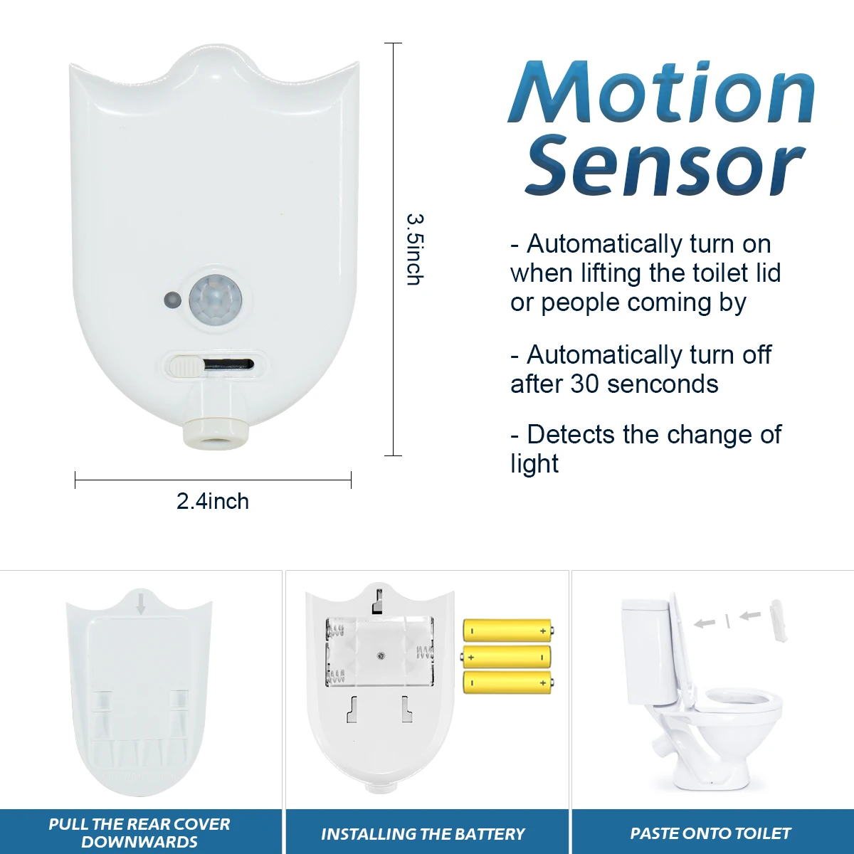 Motion Sensor Toilet Target Light – LED Aiming Projection Lamp for Men & Kids