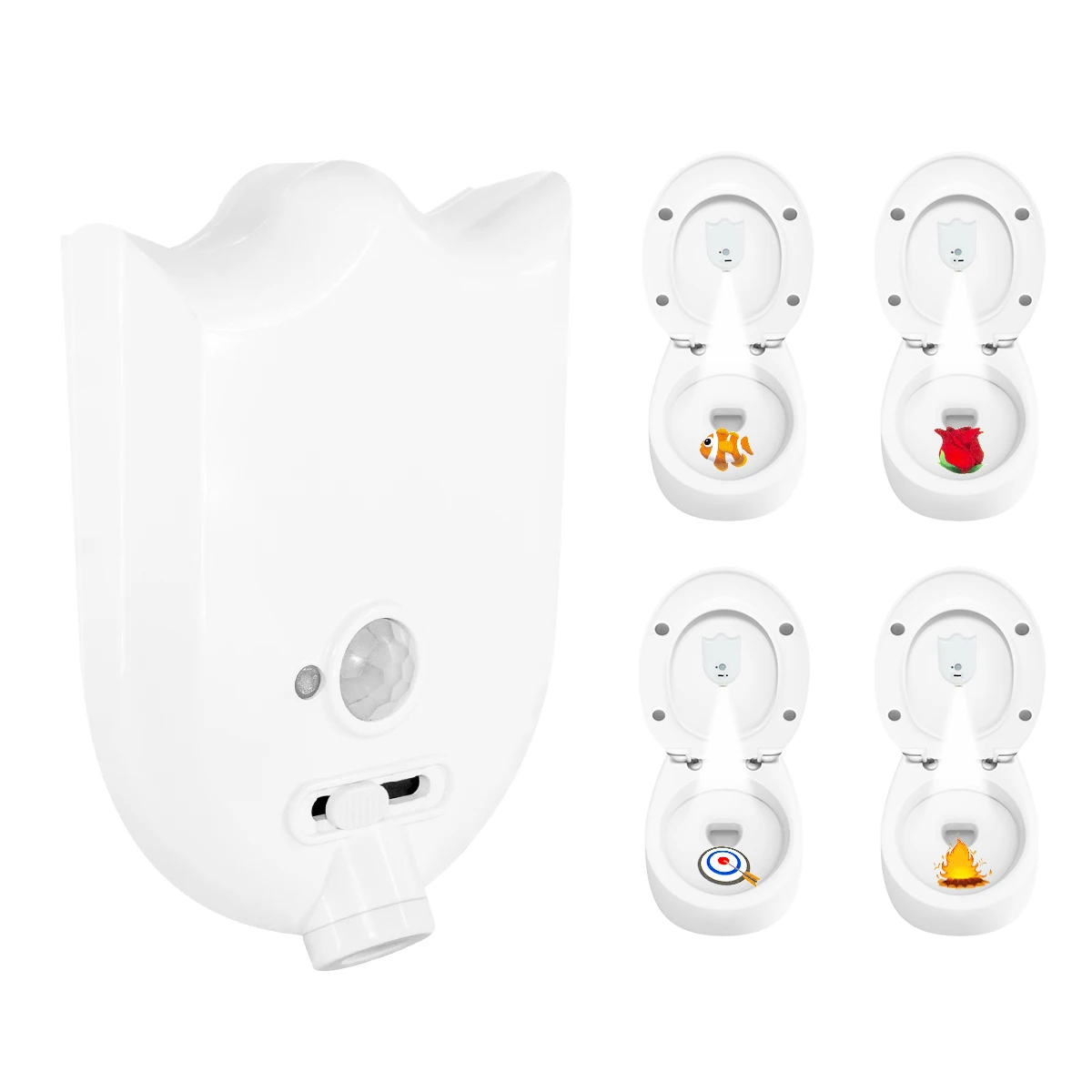 Motion Sensor Toilet Target Light – LED Aiming Projection Lamp for Men & Kids