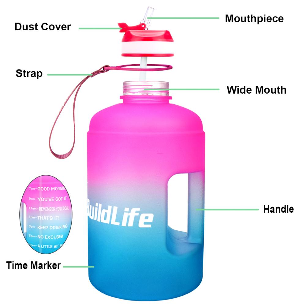 Motivational Gallon Water Bottle with Straw