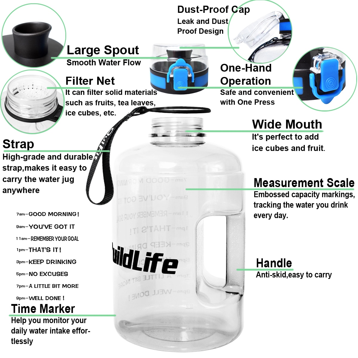 Motivational Water Bottle with Filter Motivational Water Bottle with Filter