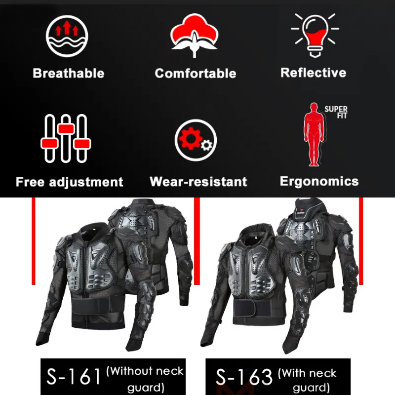 Motocross Body Armor Men's Summer Protective Cycling Jacket Summer Motorcycle Armor Jacket Breathable Motorbike Full Motocross Body Armor Men's Summer Protective Cycling Jacket Summer Motorcycle Armor Jacket Breathable Motorbike Full
