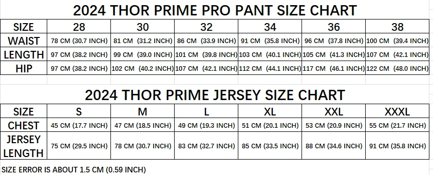 Motocross Gear Set Prime Pro MX Jersey Set Dirt Bike Clothing Motorcycle Racing Suit