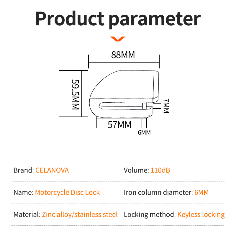 Motorcycle Accessories Motorcycle Bicycle Lock Alarm Safety Protection Aluminum Alloy Anti Theft Reminder Rope Lock Bag Motorcycle Accessories Motorcycle Bicycle Lock Alarm Safety Protection Aluminum Alloy Anti Theft Reminder Rope Lock Bag