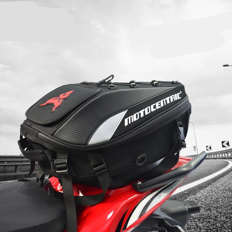 Motorcycle Back Seat Bags Waterproof Tail Bag Rear Seat Bag Multifunctional Motorbike Helmet Bag Moto Rider Backpack